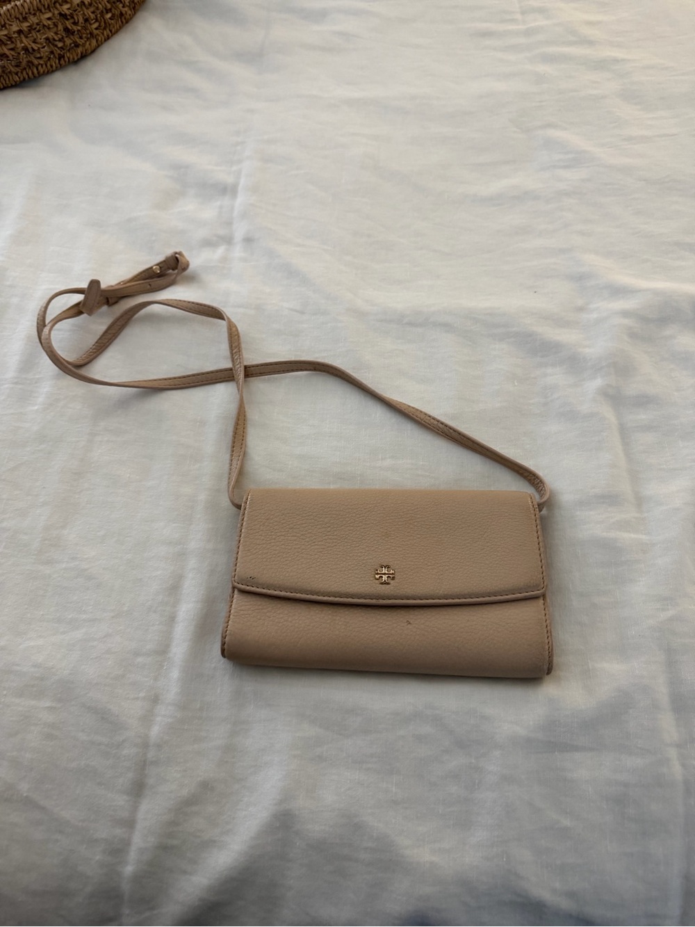 Tory Burch Beige Crossbody Wallet